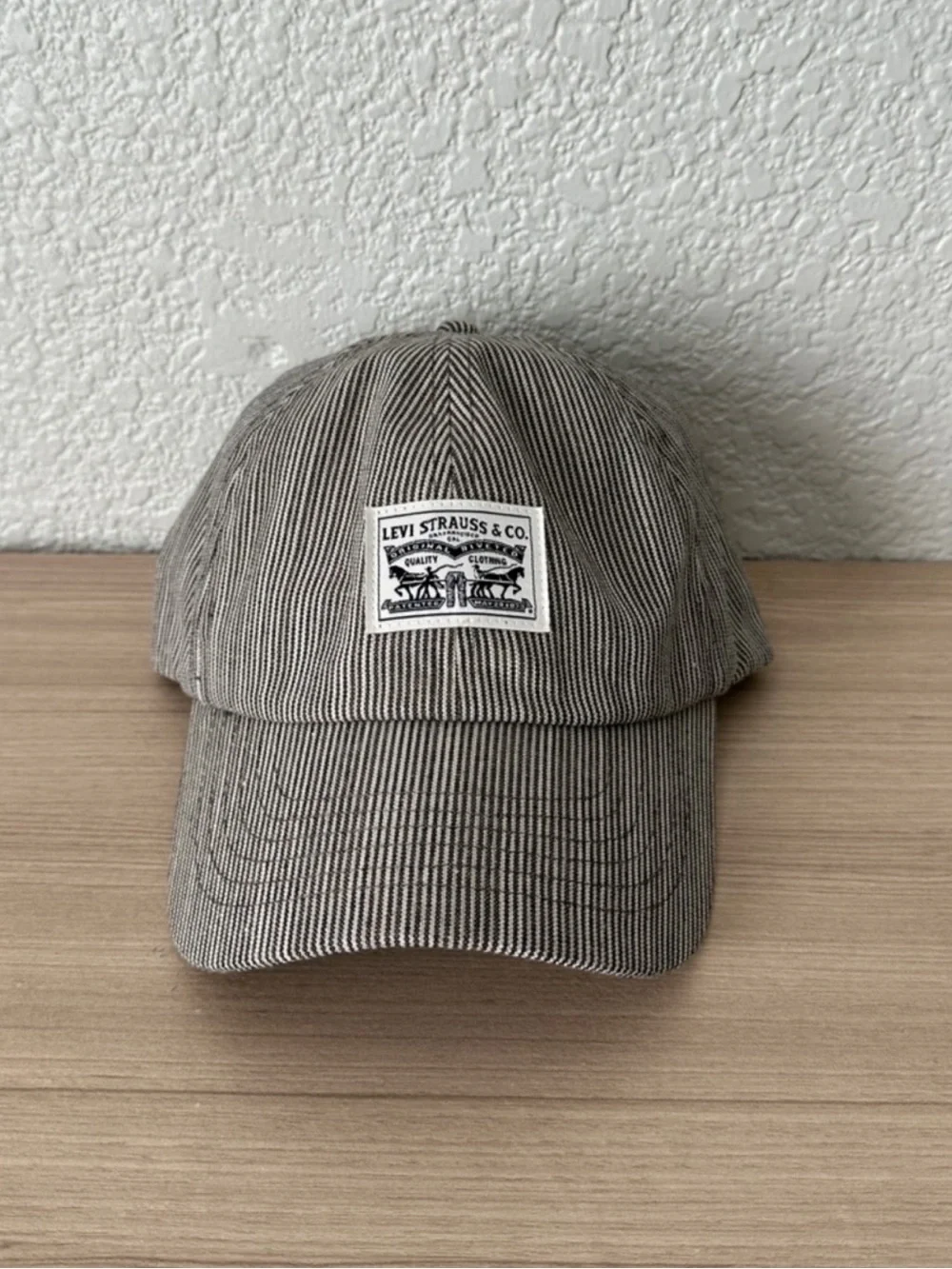 Levi's Grey Baseball Hat with Front Patch adjustable